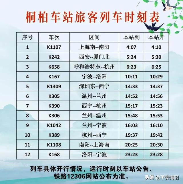 火车时刻表