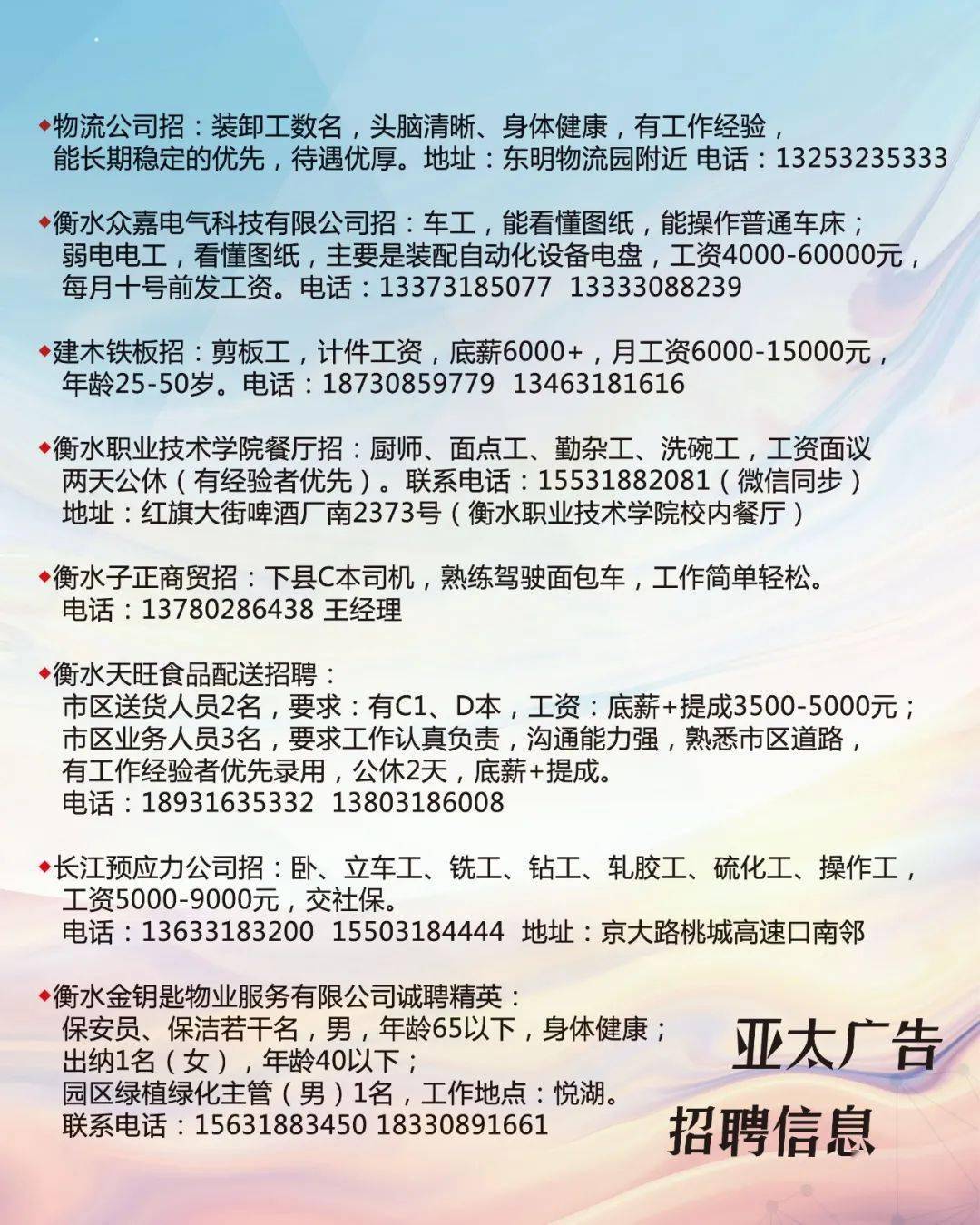 岐山招聘网最新招聘,岐山招聘网最新招聘