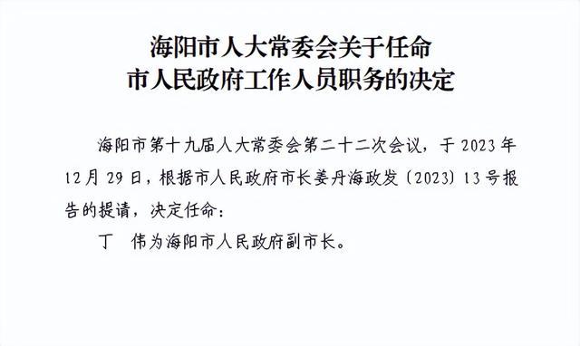 烟台最新人事任免